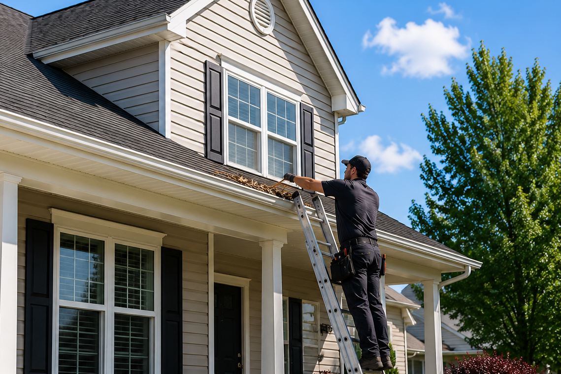 guy cleaning gutters guy cleaning gutters